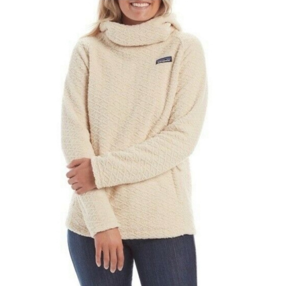 Patagonia Diamond Capra Hoody Small Oyster White Pullover Marsupial Kangaroo S